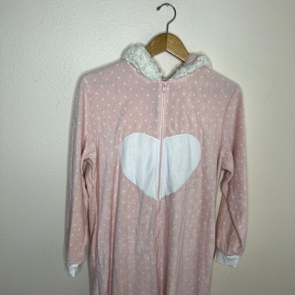 Xhilaration Llama Pink White Polka Dots One Piece Sleepwear Large